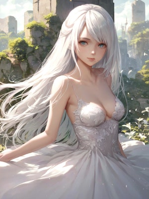 White haired beauty