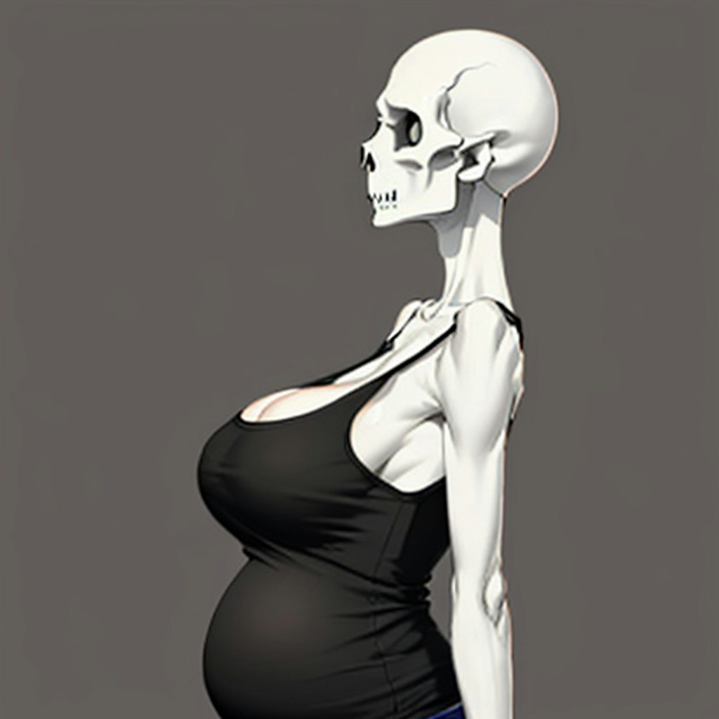 pregnant skull