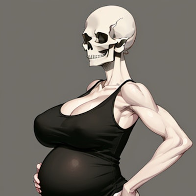 pregnant skull