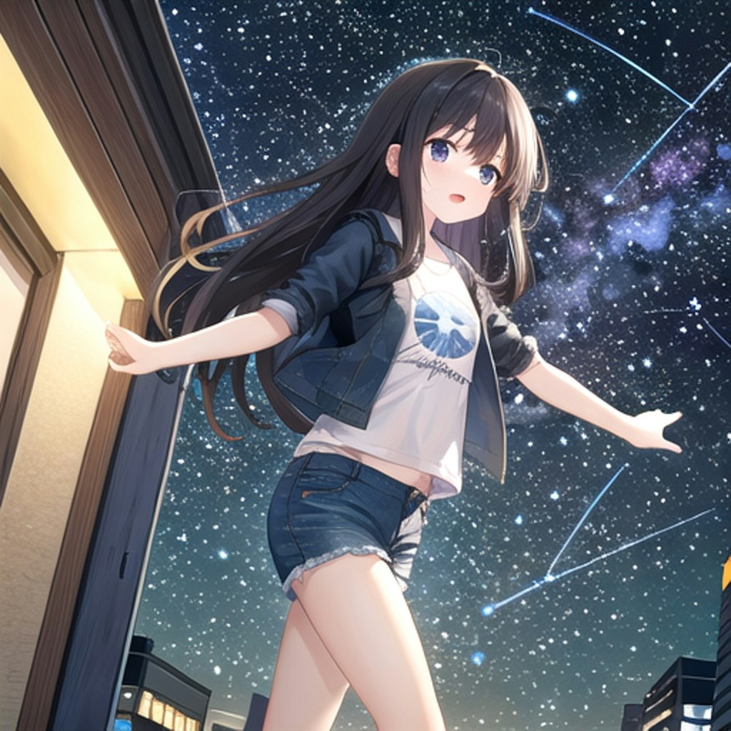 星空の下で