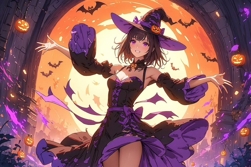 ハロウィンを盛り上げる魔女