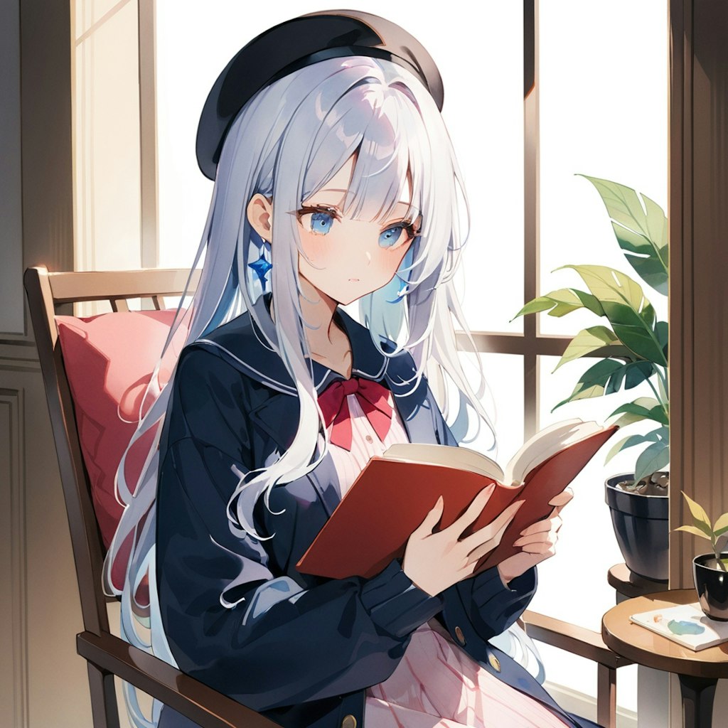 読書中………