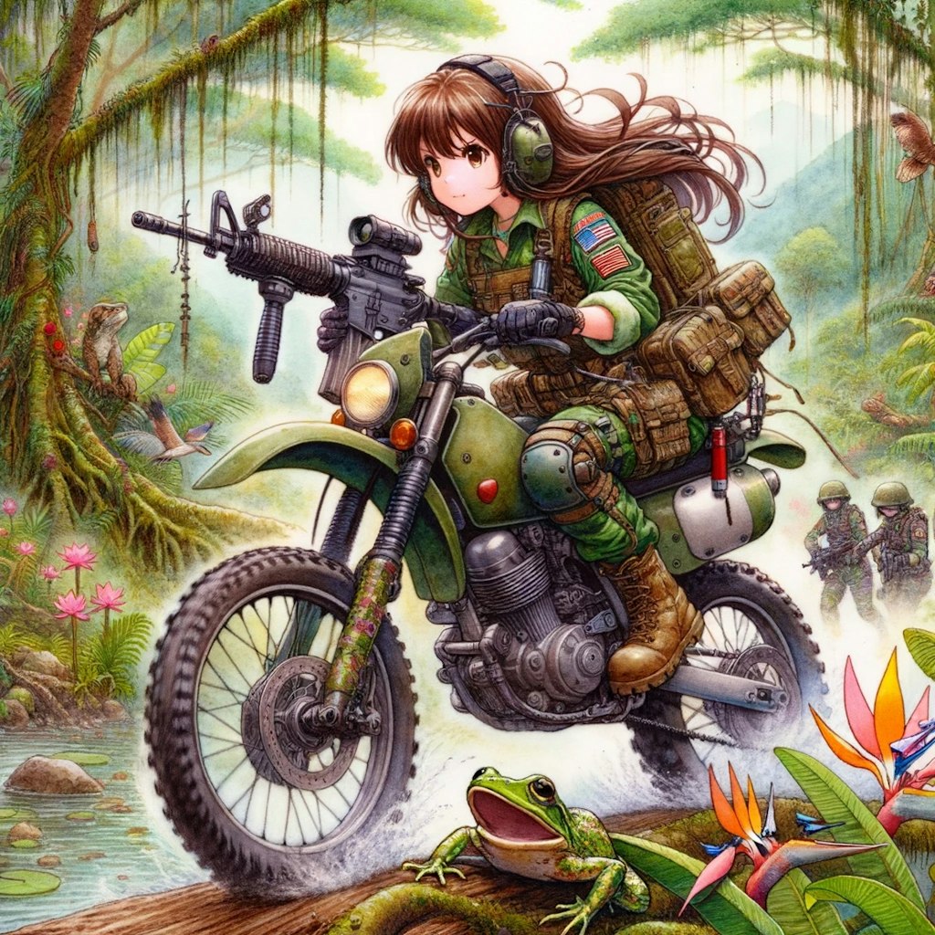 戦場のモーターサイクル