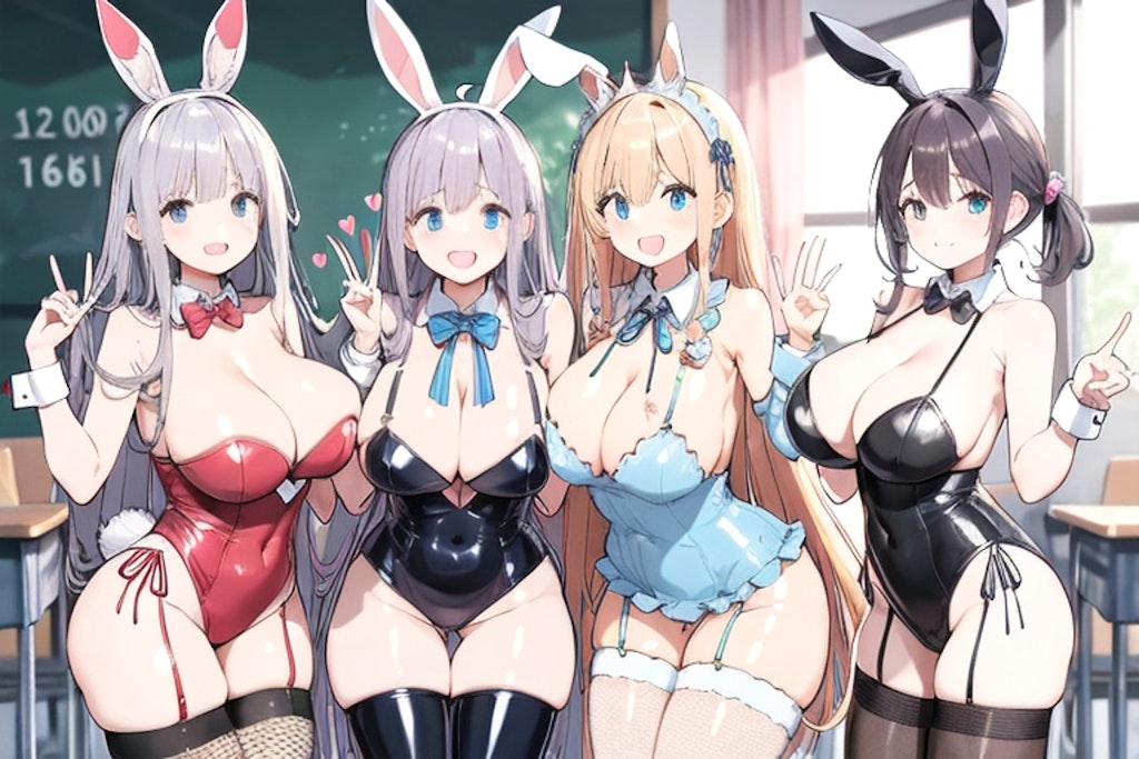 文化祭の出し物でウチのクラスはバニーガールカフェをすることになったんだが…🐰💦