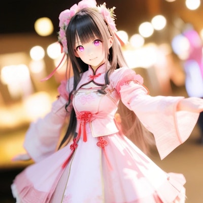 桜ドレス