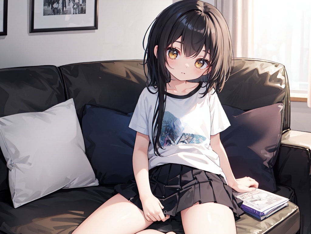 ソファーの女の子