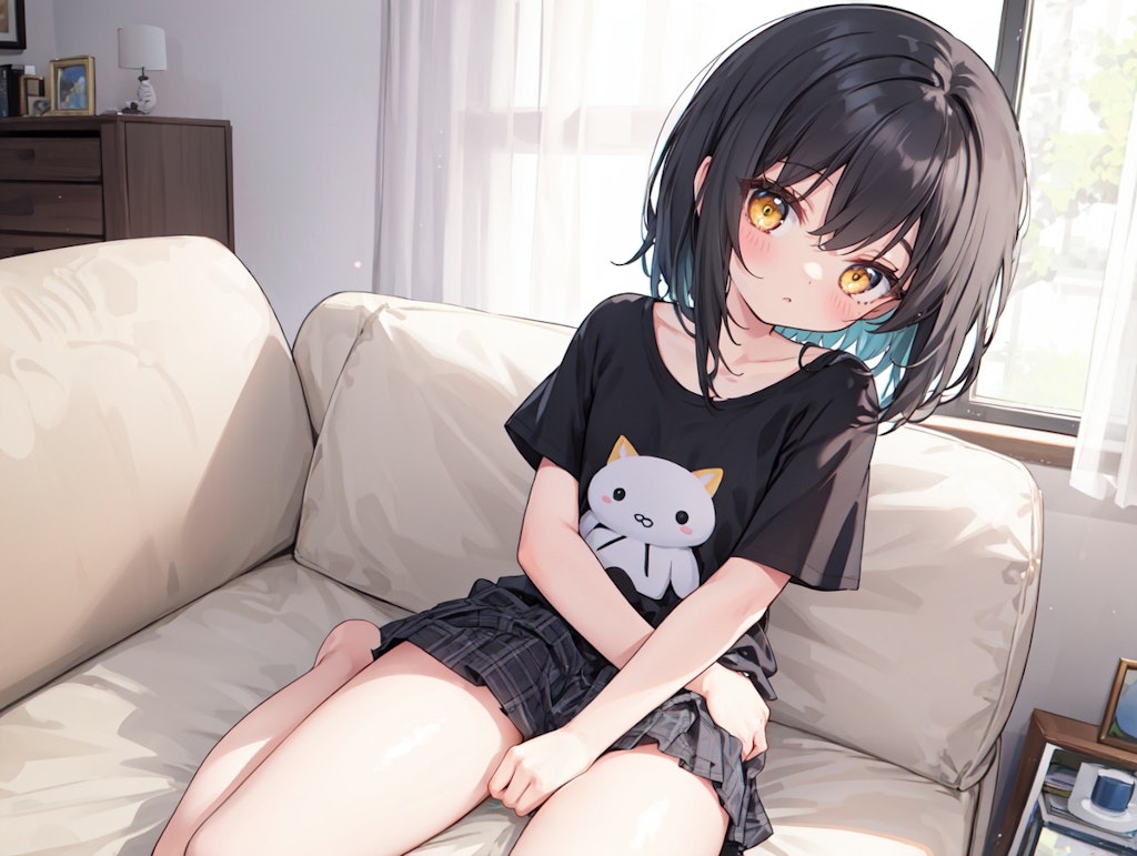 ソファーの女の子