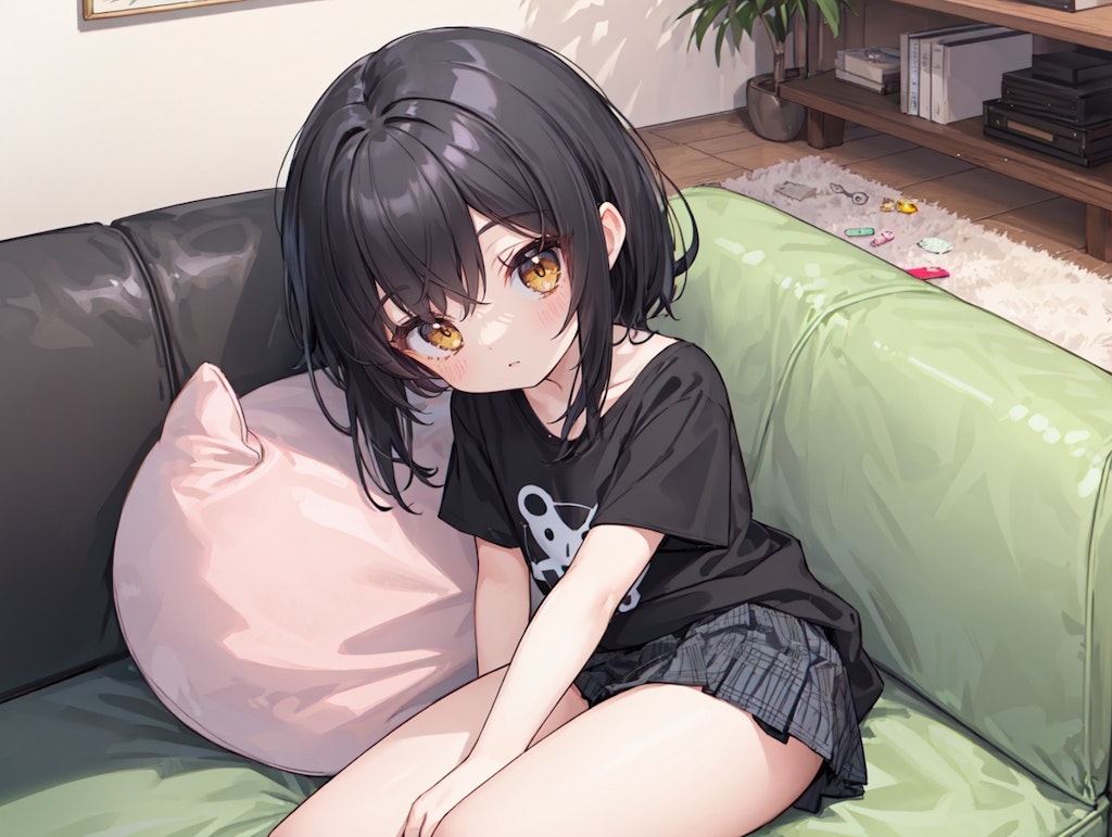 ソファーの女の子