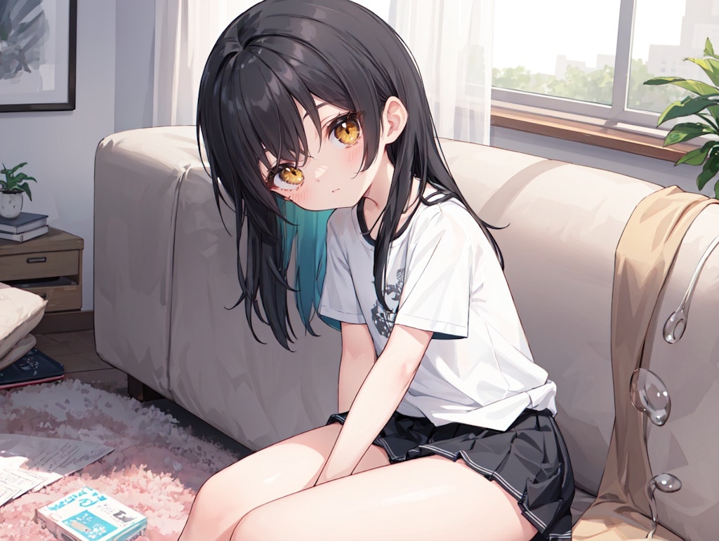 ソファーの女の子