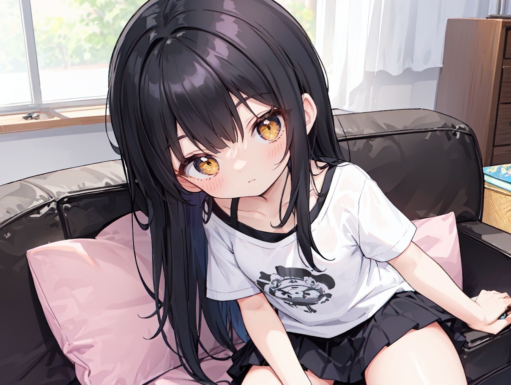 ソファーの女の子