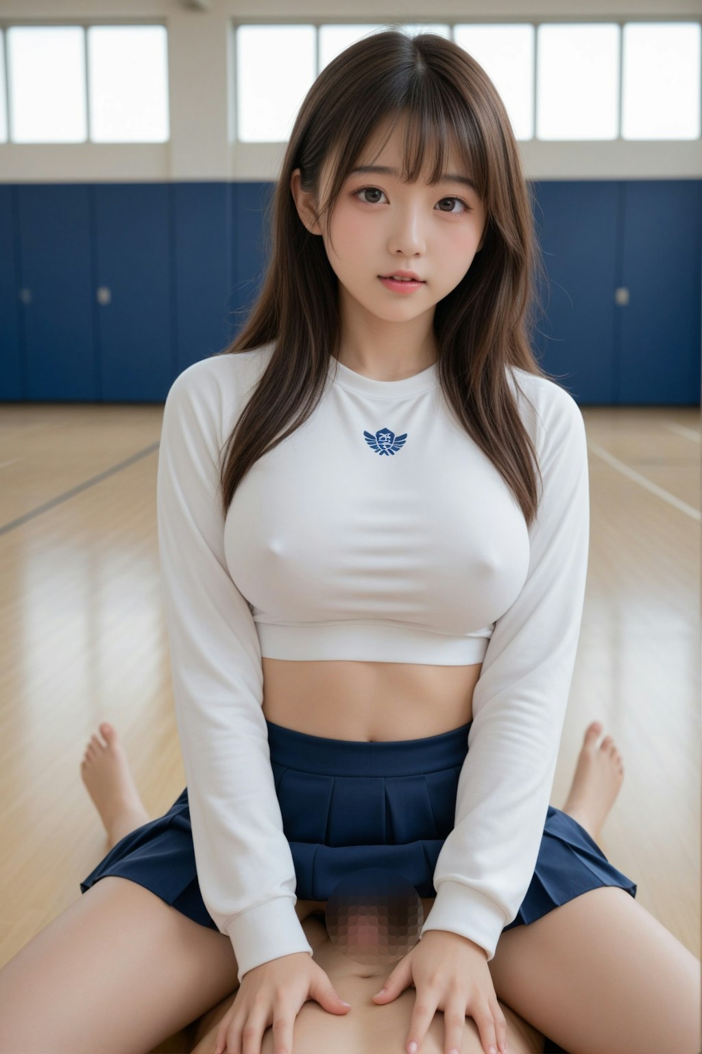 体育の補習を受ける女子高生ちゃん