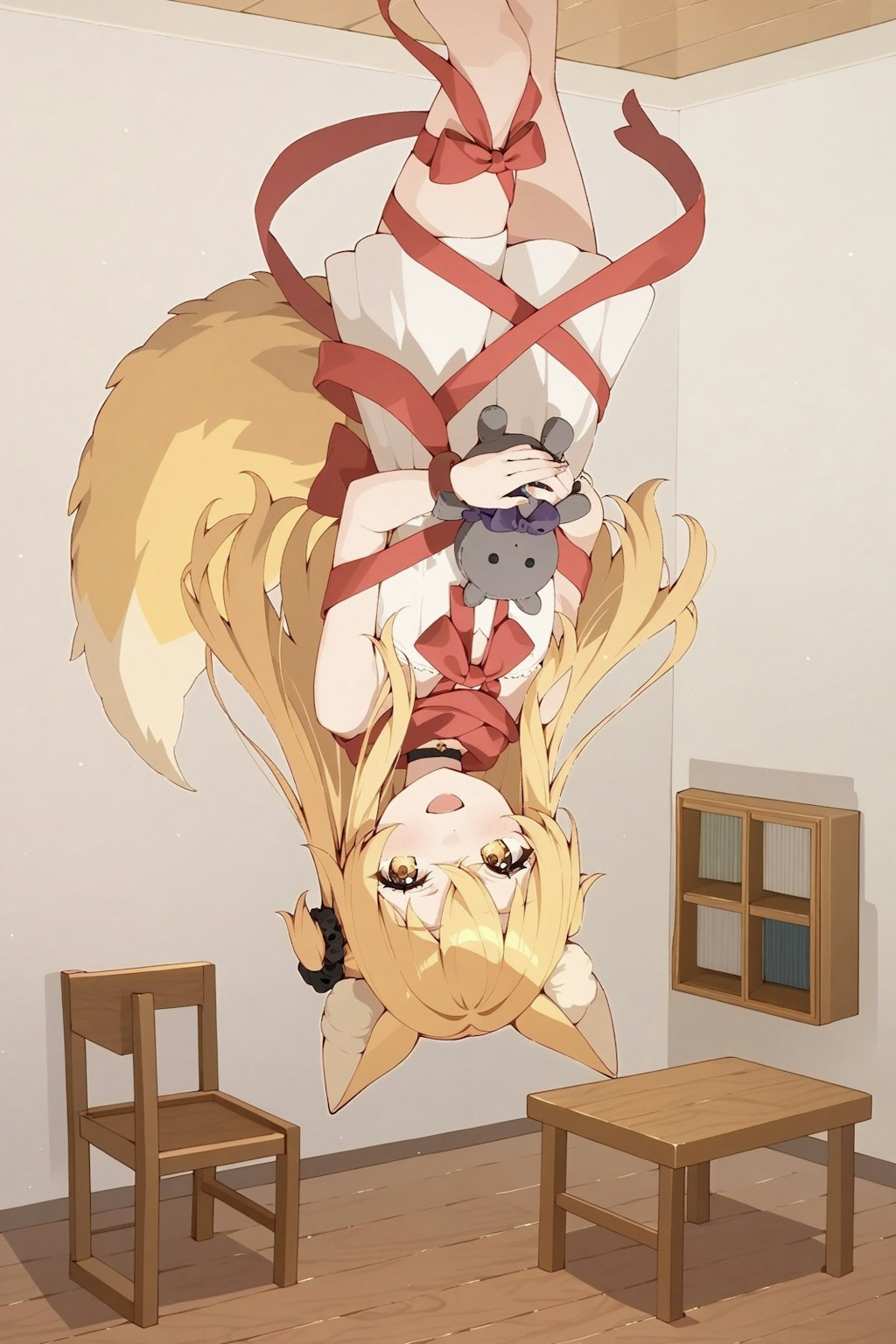 逆さ吊り？