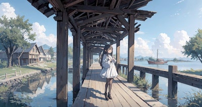 木の橋と少女31