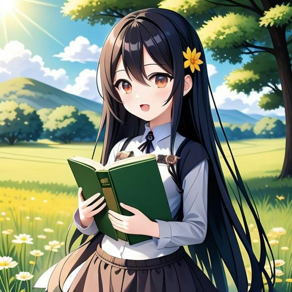 本を読む少女