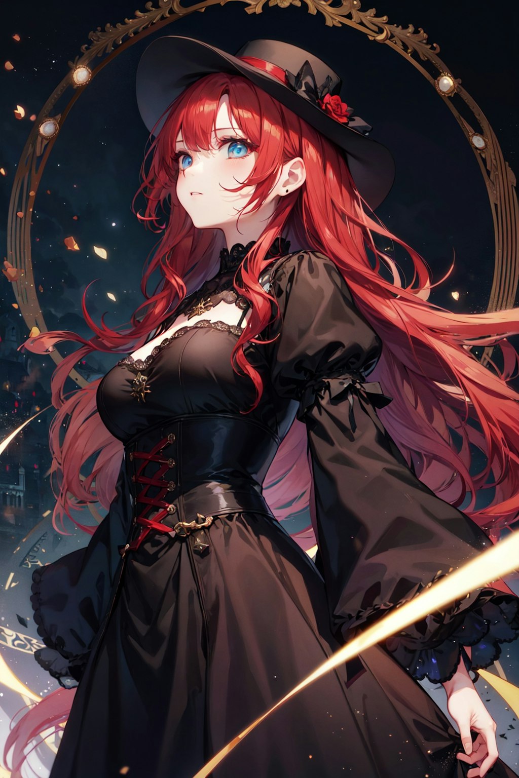 赤い髪の不死の魔女
