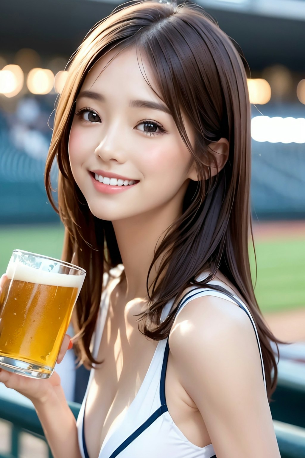 ビール キャンギャルの れなちゃん