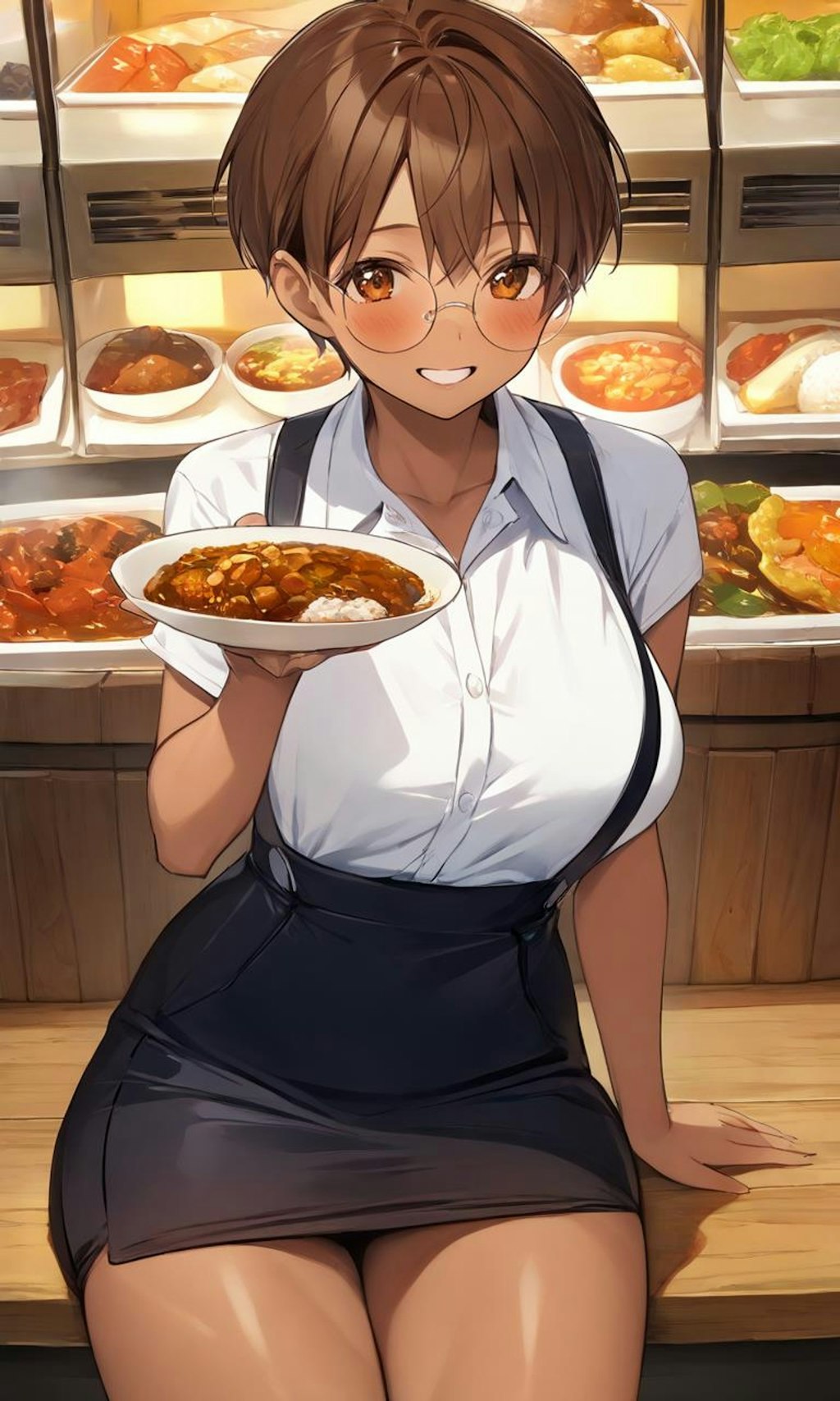 カレー大好き眼鏡っ娘