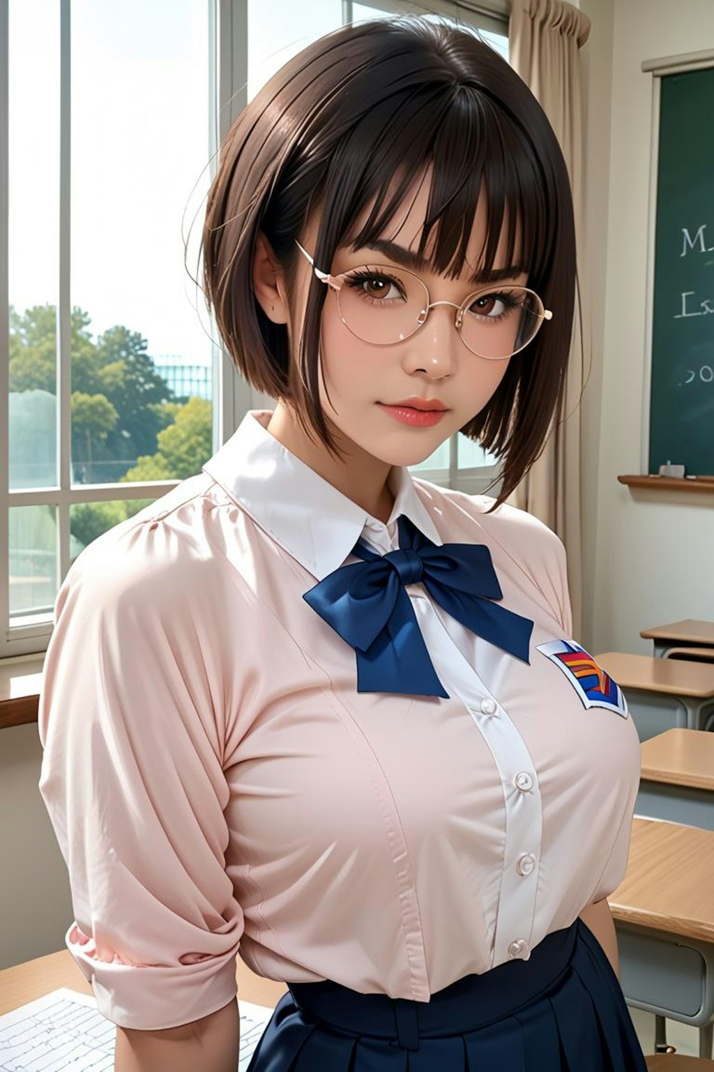 女子高生ににらまれた