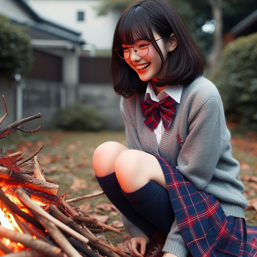 眼鏡女子 楓の焼き芋