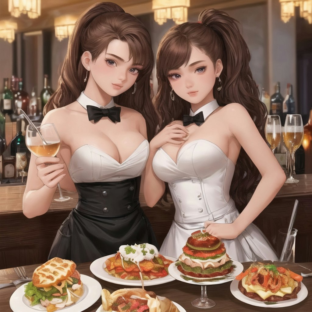 お酒を飲んでいる女の子