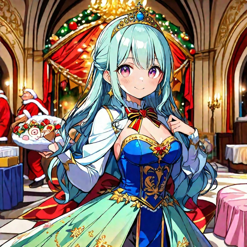 クリスマスディナーショーに来ているお姫様