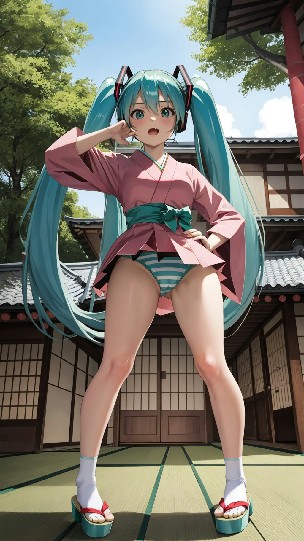 初音ミク風コスプレ撮影　その5