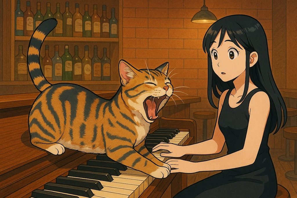 ネコにショパン
