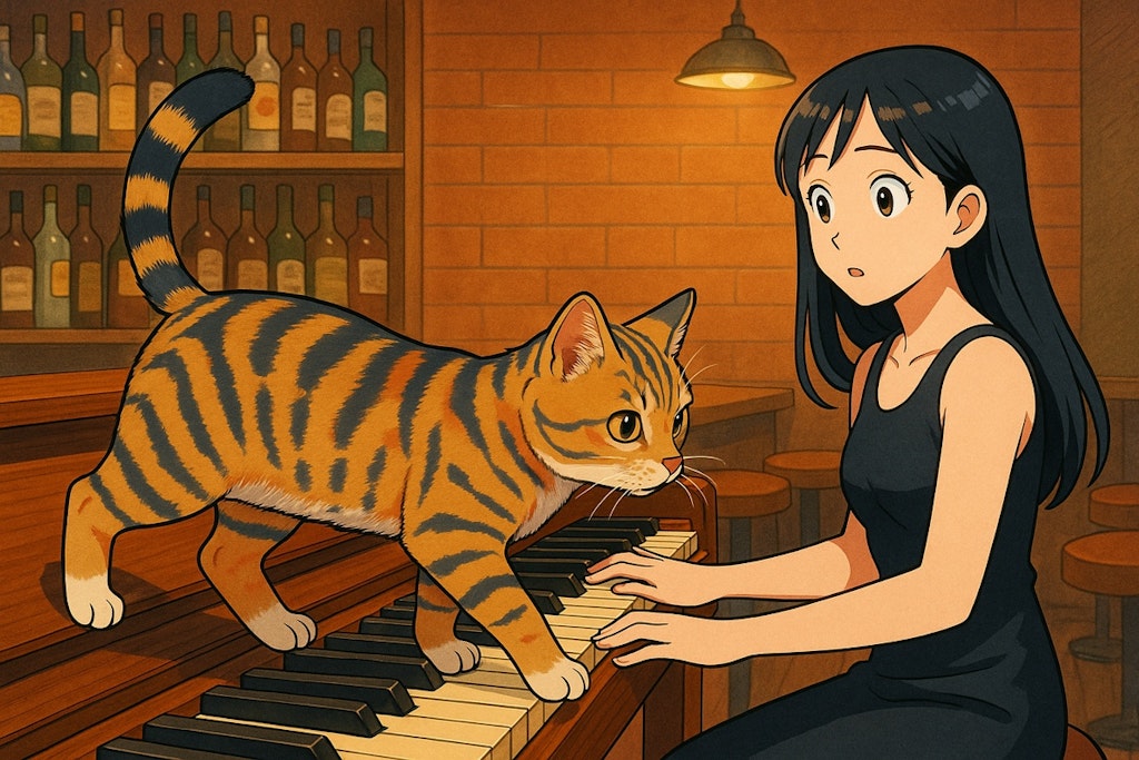 ネコにショパン