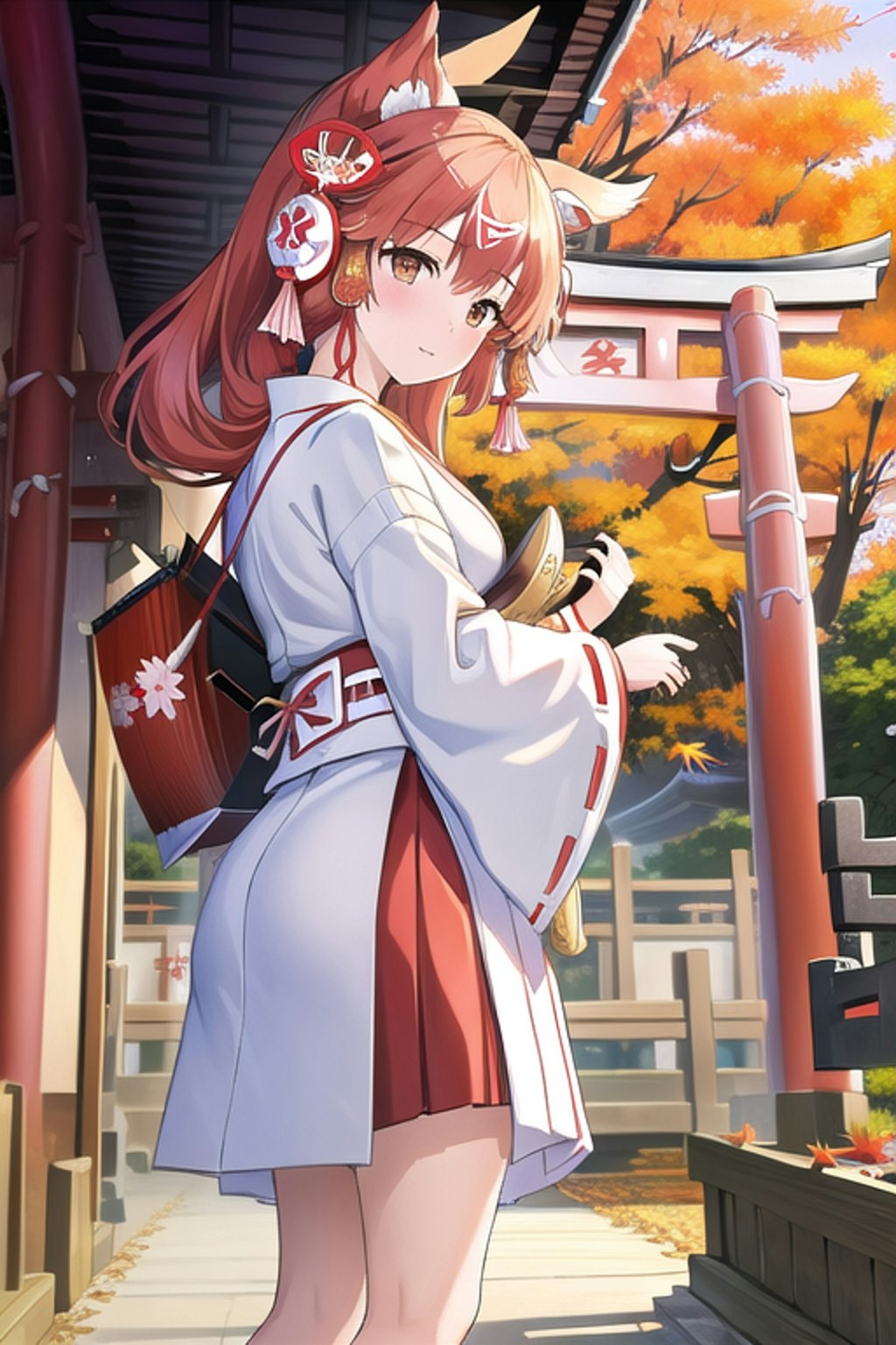 神社の乙女