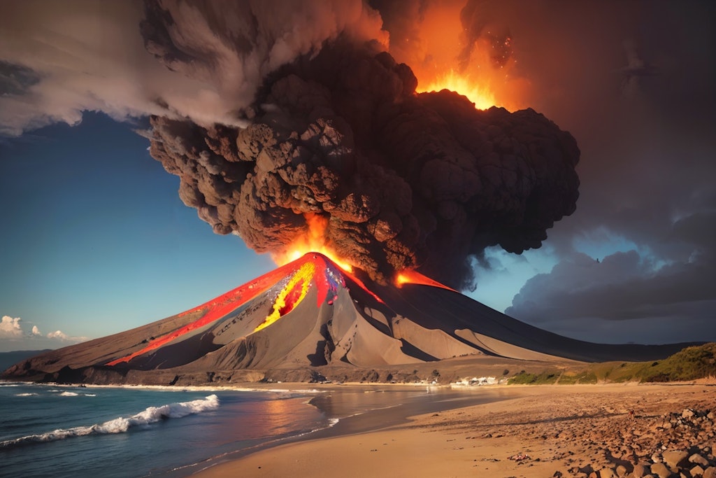 もち２０５（volcanic eruption）