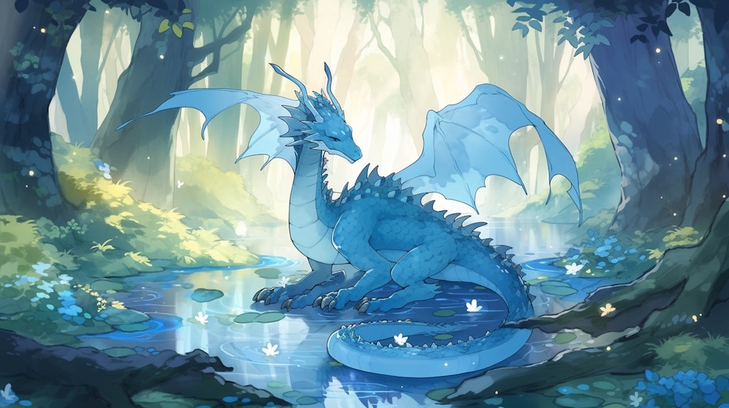 水辺のドラゴン