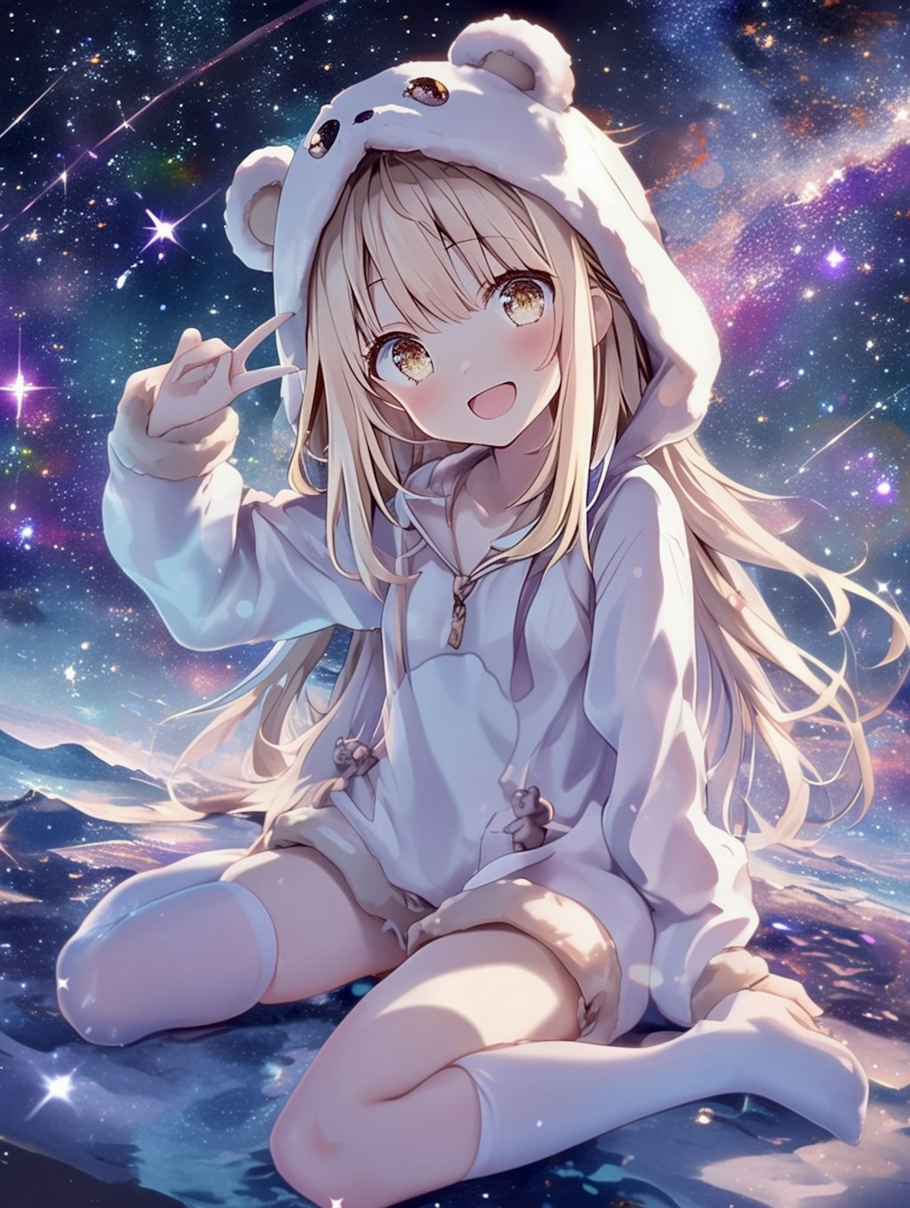 星降る夜✖︎くま娘③🐾