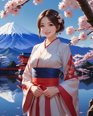 富士と桜と巫女さんと68　20240326