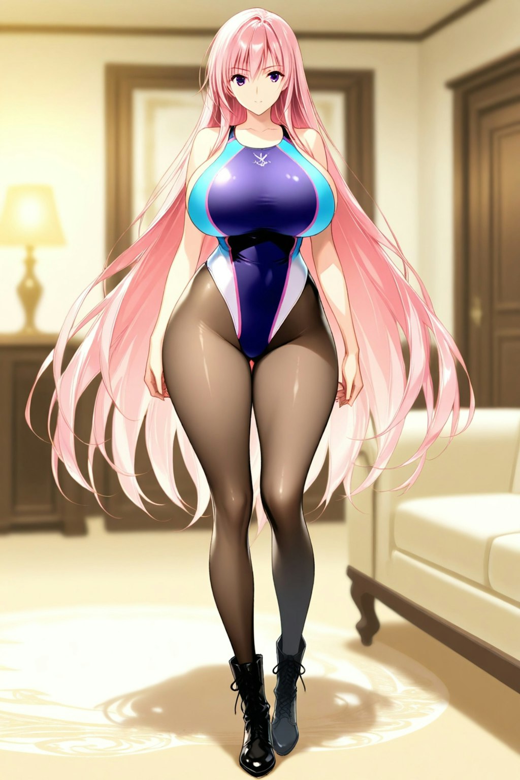 競泳水着タイツの女騎士