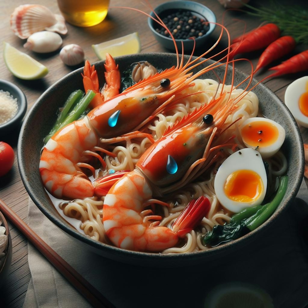 美しい涙のseafood noodle