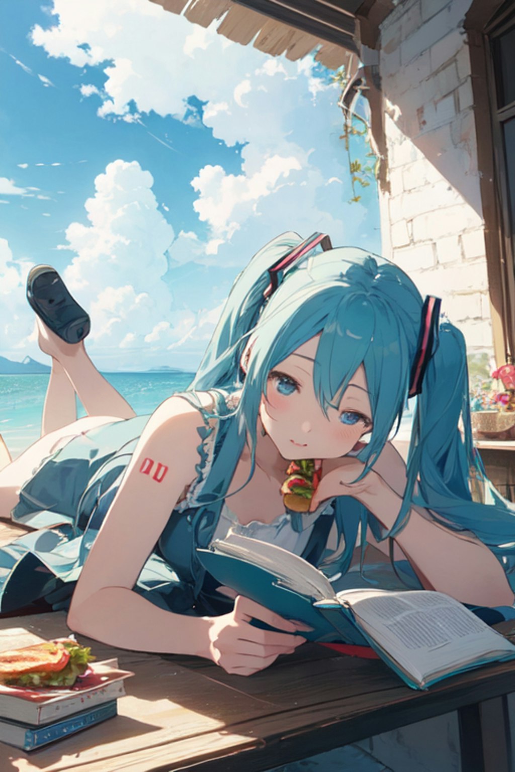 初音ミク　読書