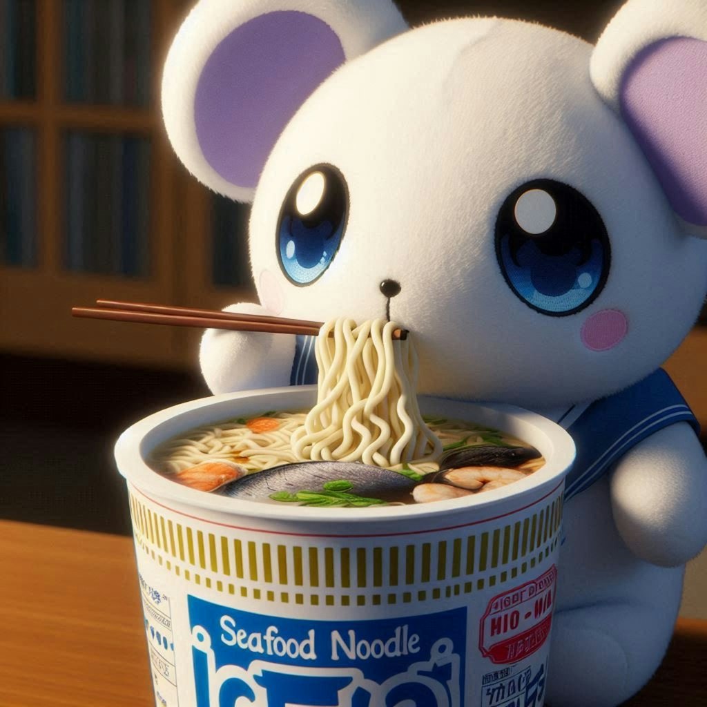 ねずみくんのSEAFOOD NOODLEチャレンジ