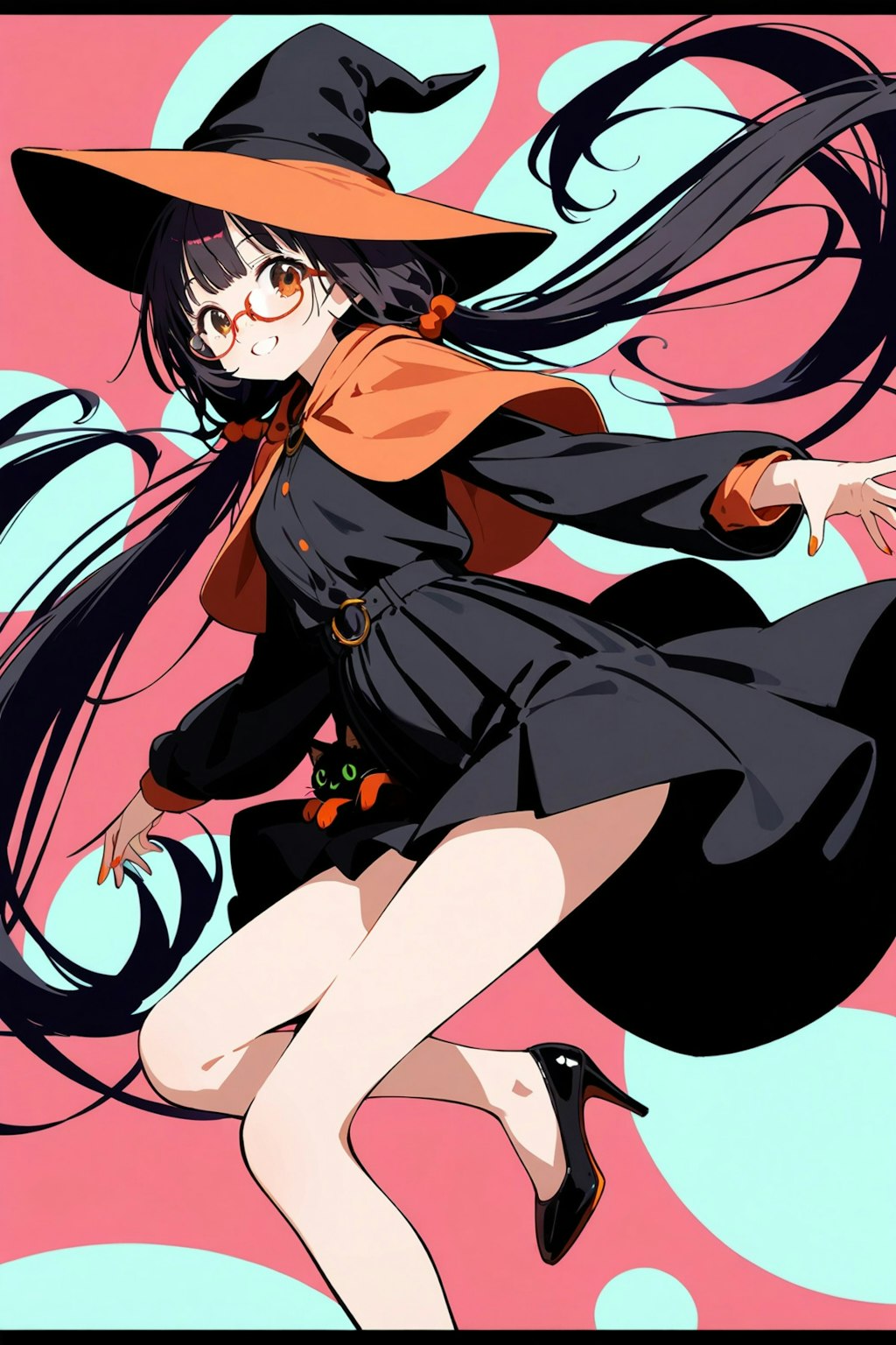 flatローツインテ眼鏡魔女さん-