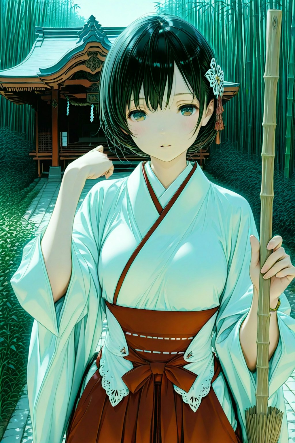 巫女の朝