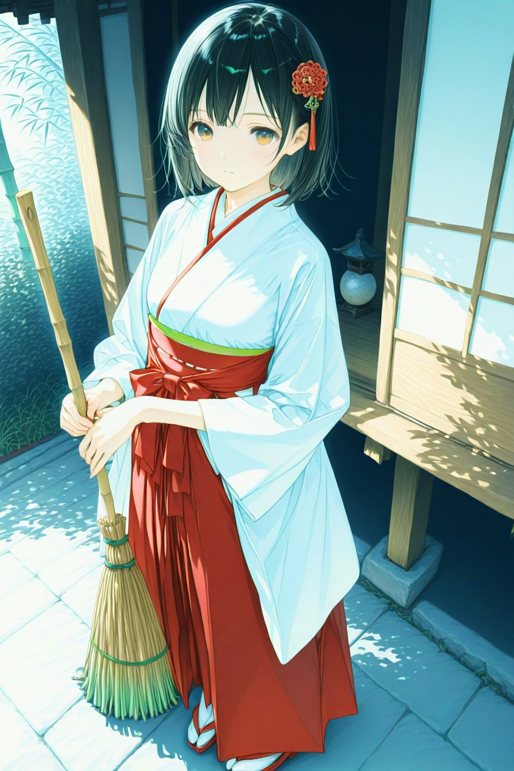 巫女の朝