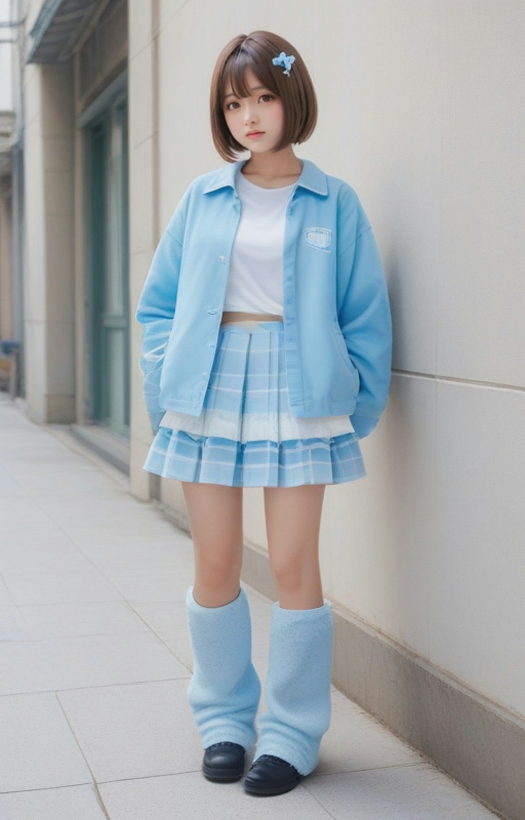 ライトブルー女子（ピンク女子友達）