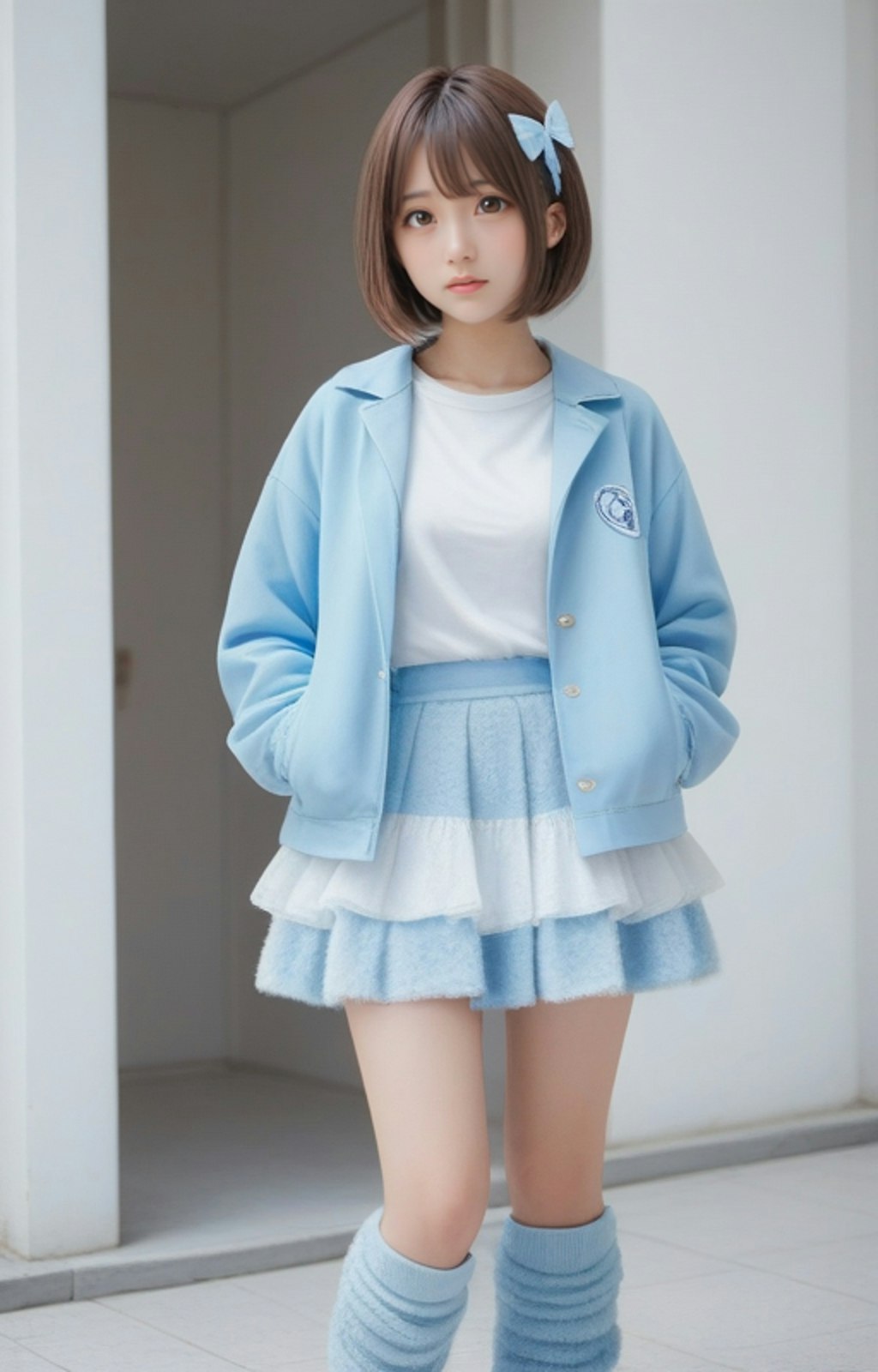 ライトブルー女子（ピンク女子友達）