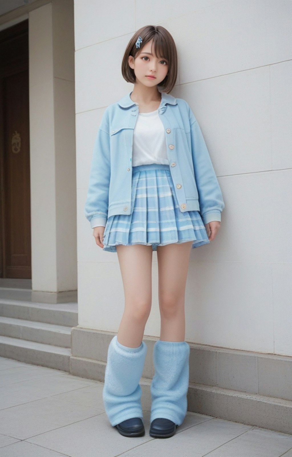 ライトブルー女子（ピンク女子友達）