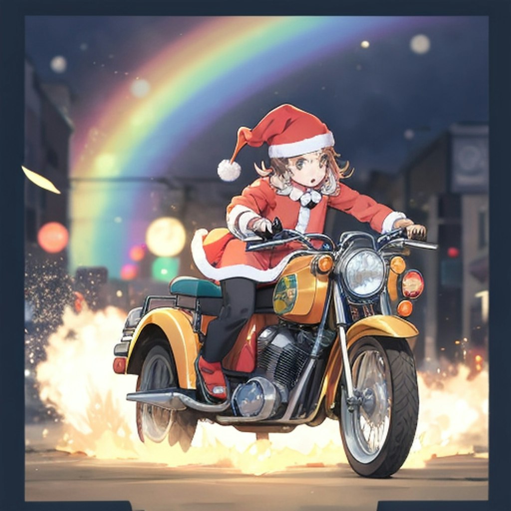 クリスマスもバイク好き