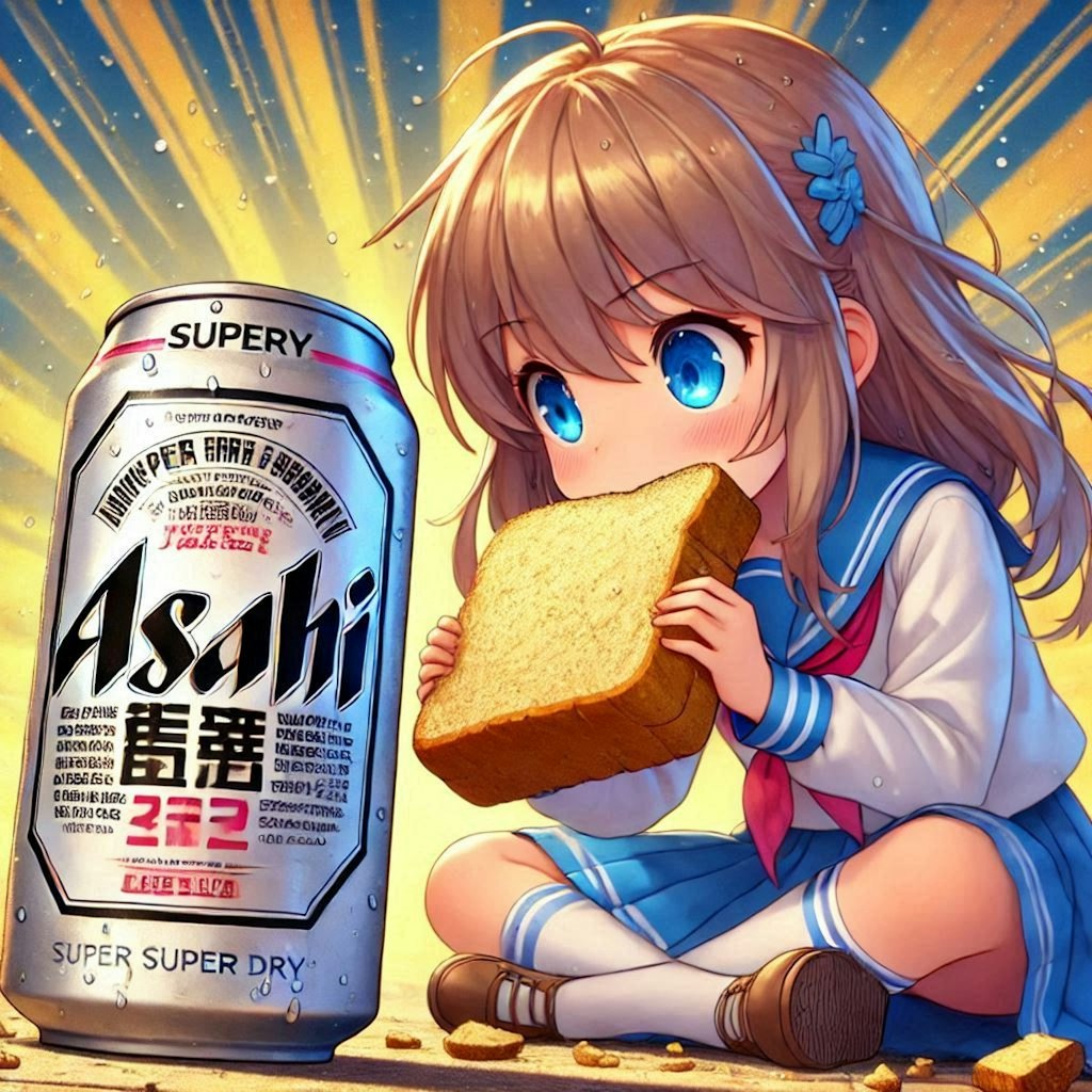 食パンを咥えて走ってたらぶつかっちゃった小さな女の子