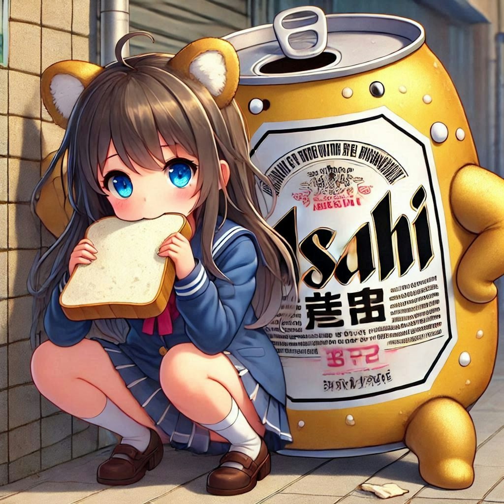 食パンを咥えて走ってたらぶつかっちゃった小さな女の子