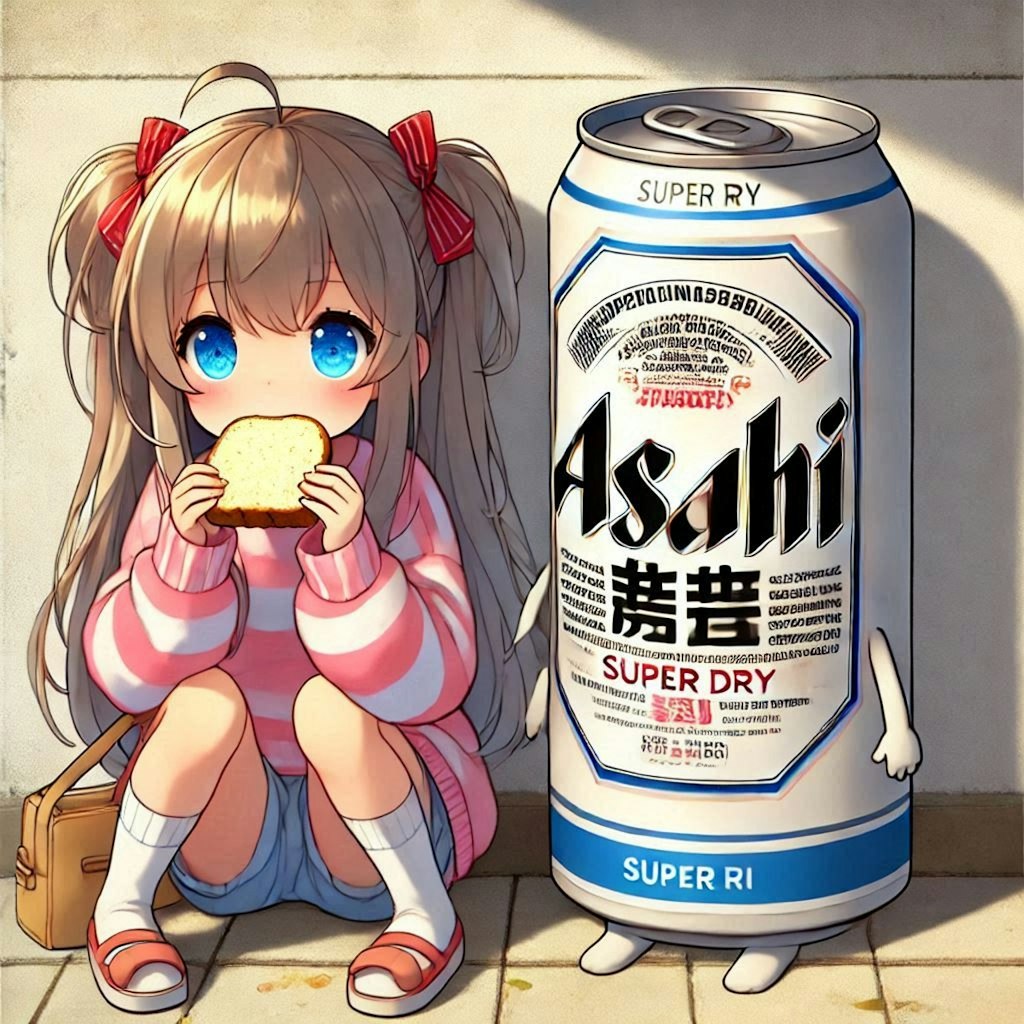 食パンを咥えて走ってたらぶつかっちゃった小さな女の子