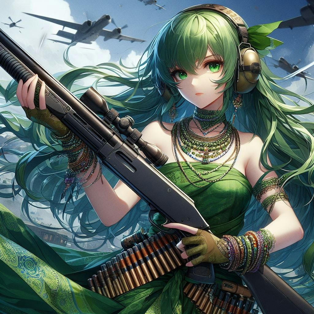 緑の姫様と散弾銃