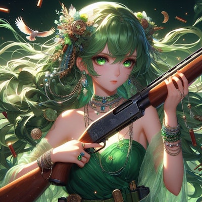 緑の姫様と散弾銃