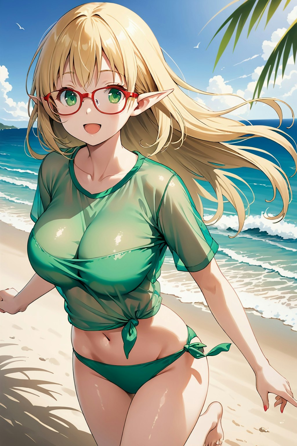 KENZENエルフさんon the beach